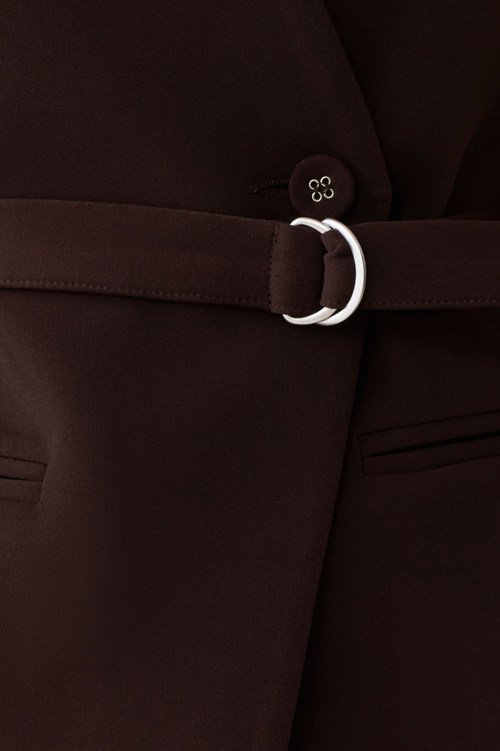 Darcie Drop Shoulder Suiting Blazer Koyu Çikolata