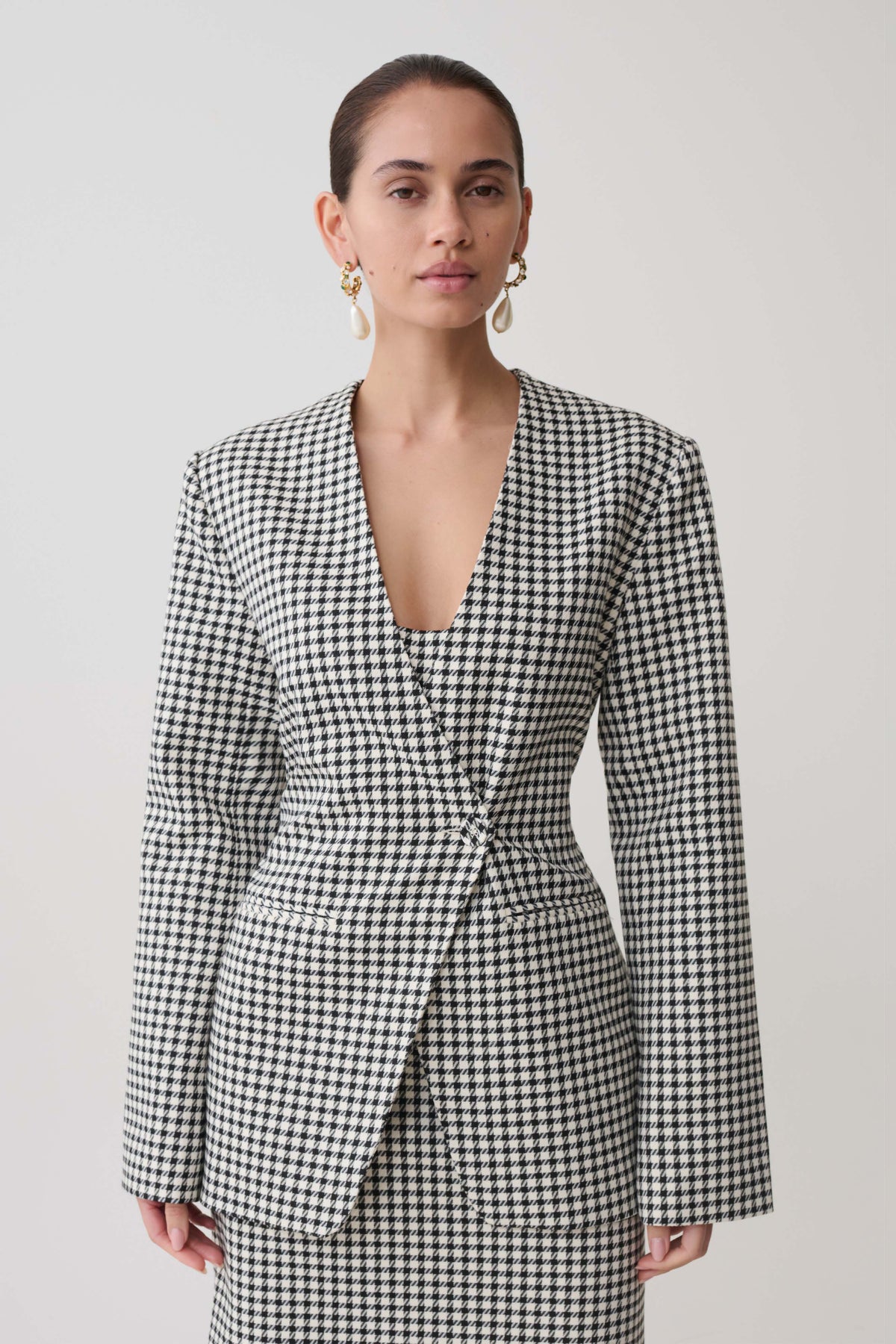 Darcie Drop Shoulder Suiting Blazer Kazayağı