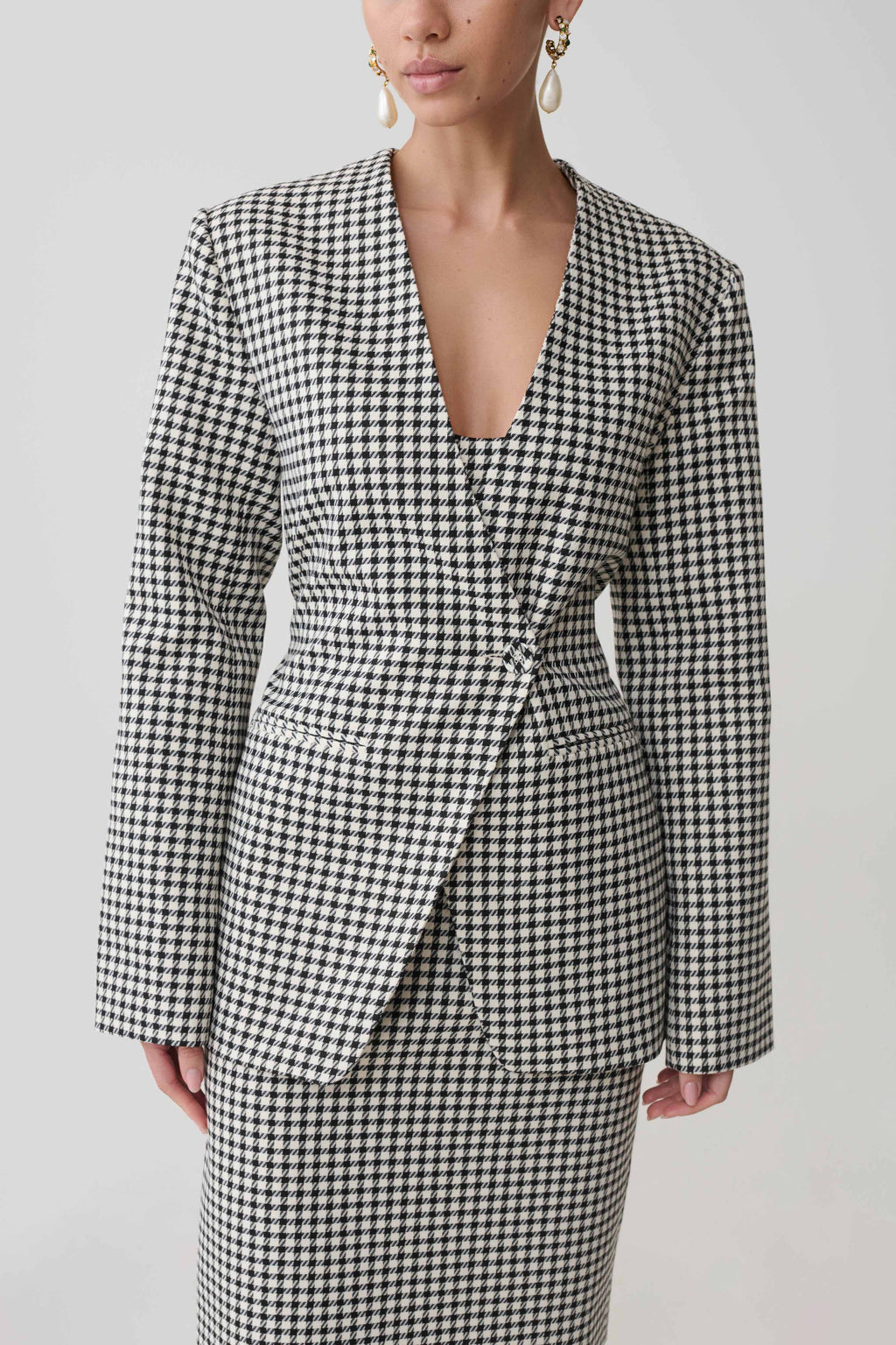 Darcie Drop Shoulder Suiting Blazer Kazayağı