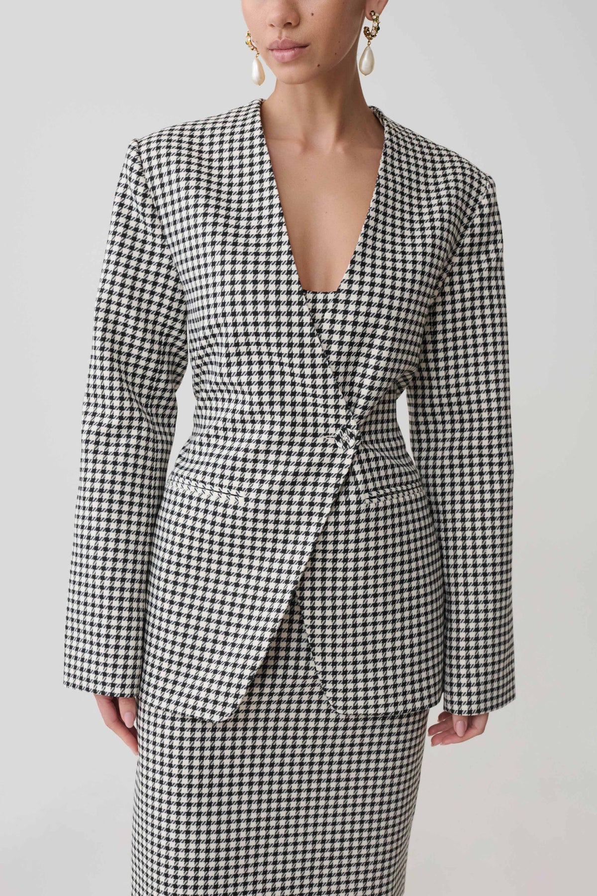 Darcie Drop Shoulder Suiting Blazer Kazayağı