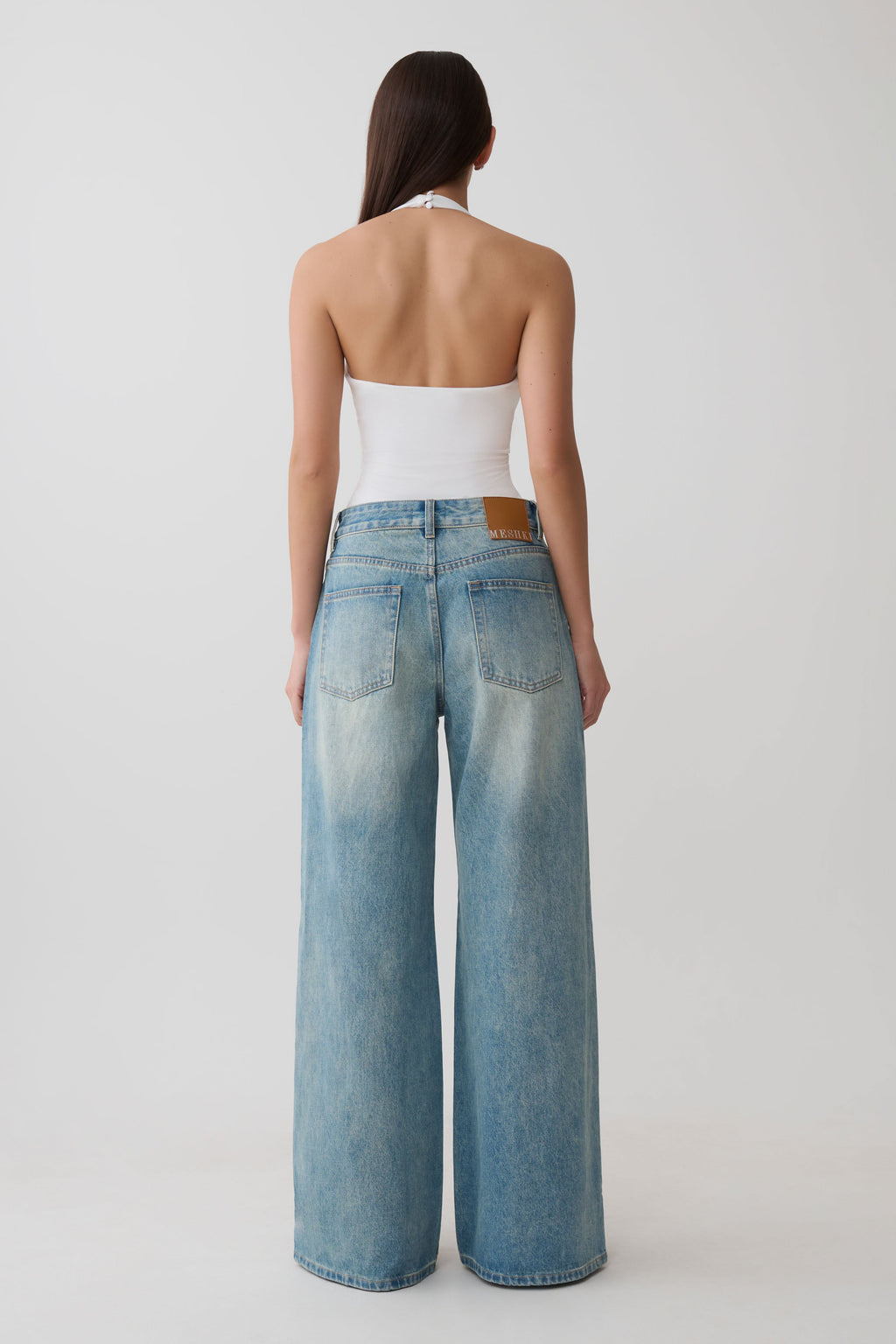 Rebekah Slinky Halter Body Beyaz
