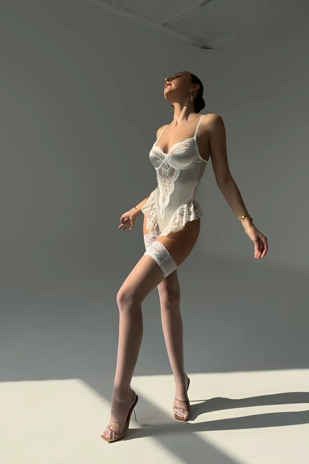 Juliette Saten Dantelli Bodysuit
