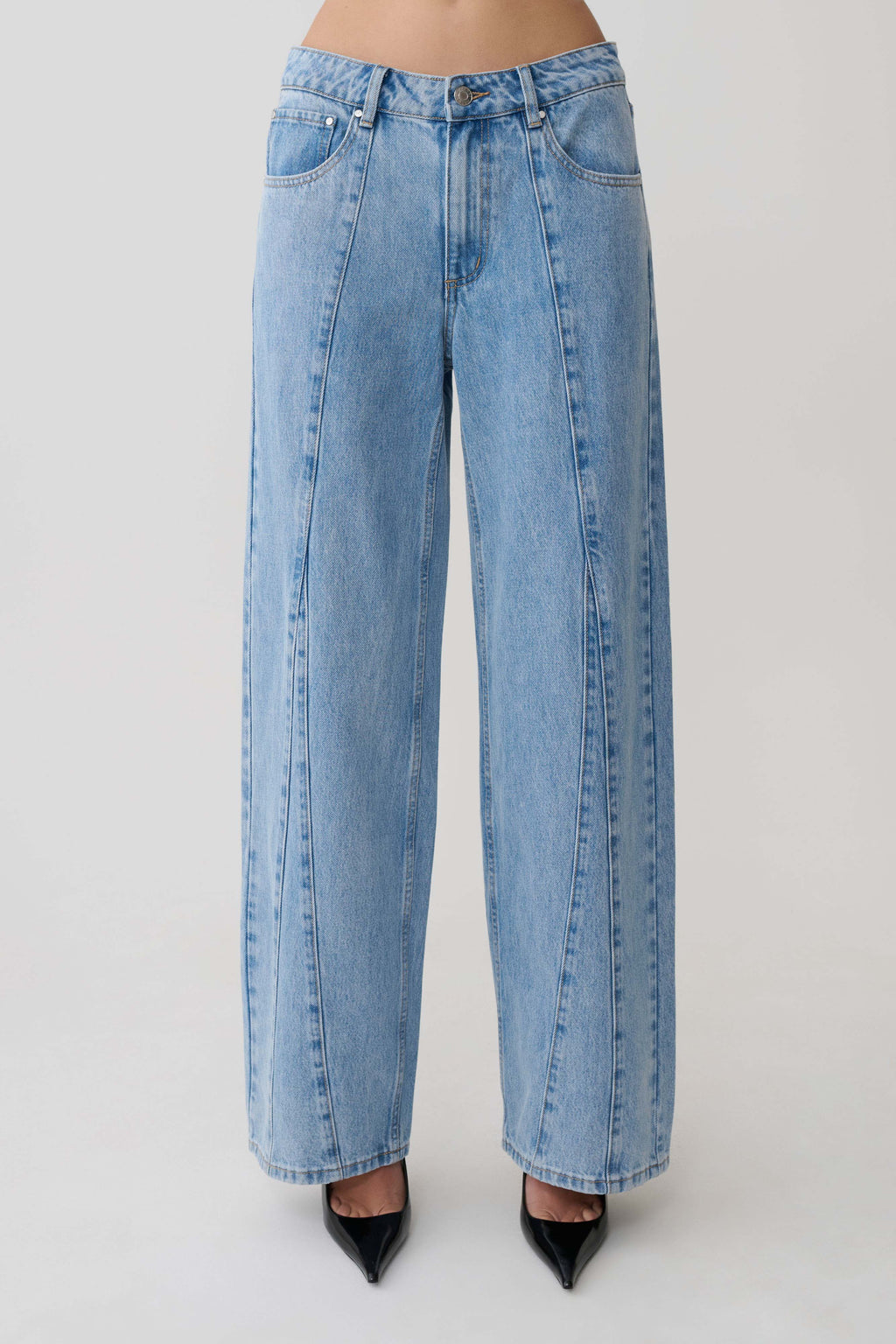Roy Mid Bel Bol Paça Denim Jean Classic Mavi