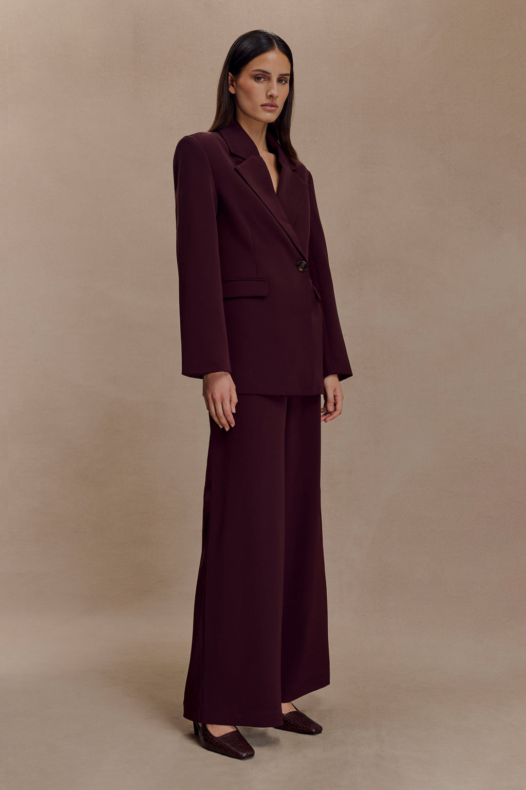 Mateo Oversize Blazer Mahogany