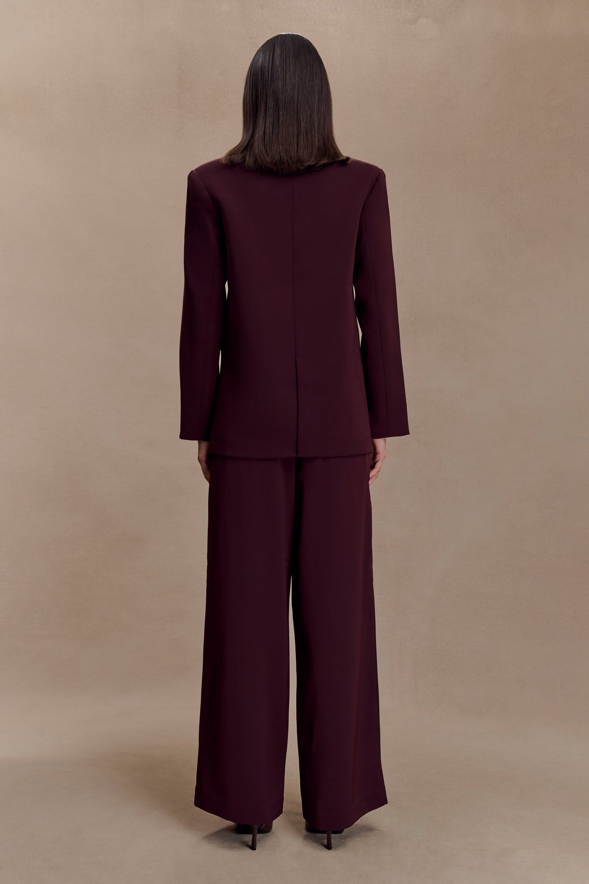 Arlo Bol Paça Suiting Pantolon Mahogany