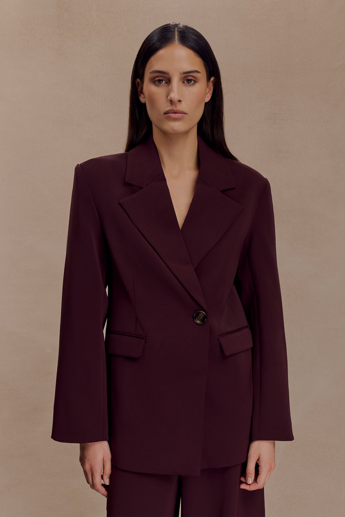 Mateo Oversize Blazer Mahogany