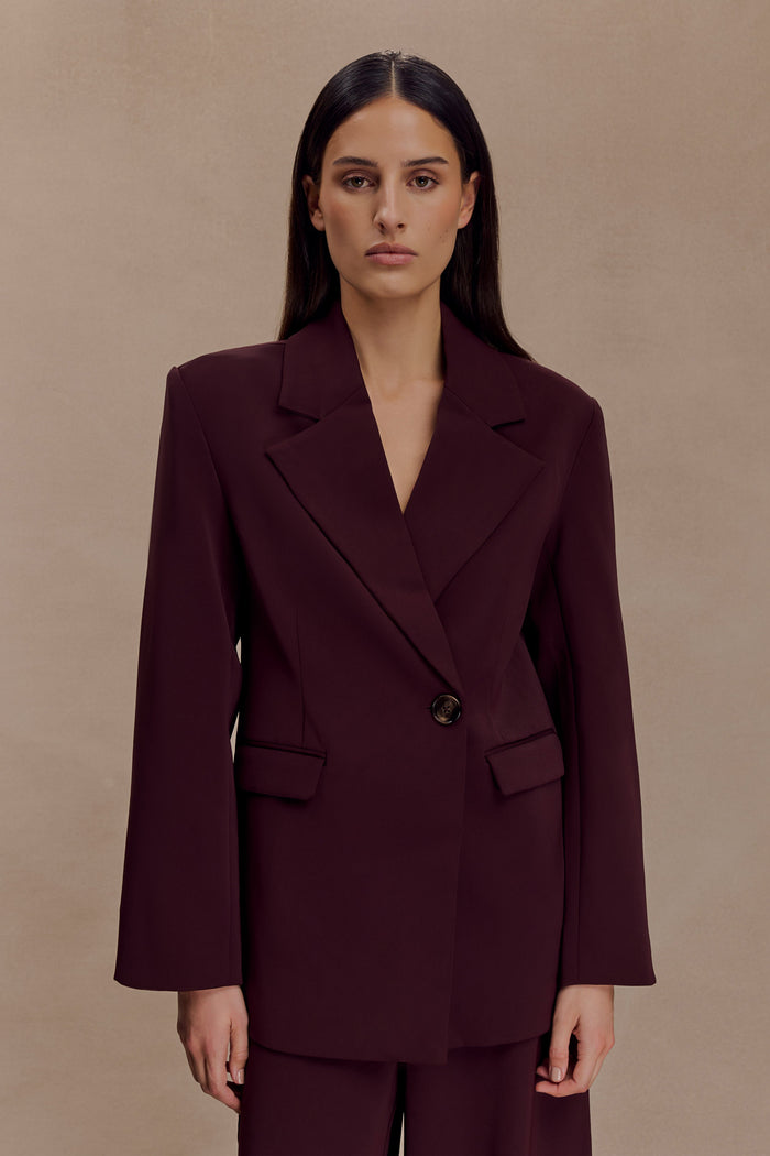 Mateo Oversize Blazer Mahogany