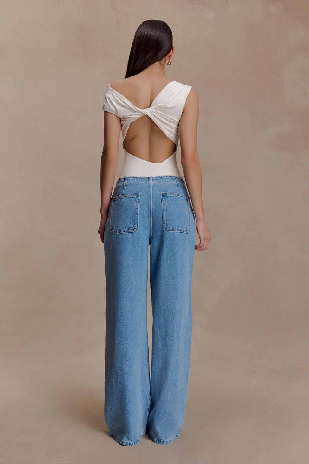 Niamh Modal Burgu Sırt Body Fildişi