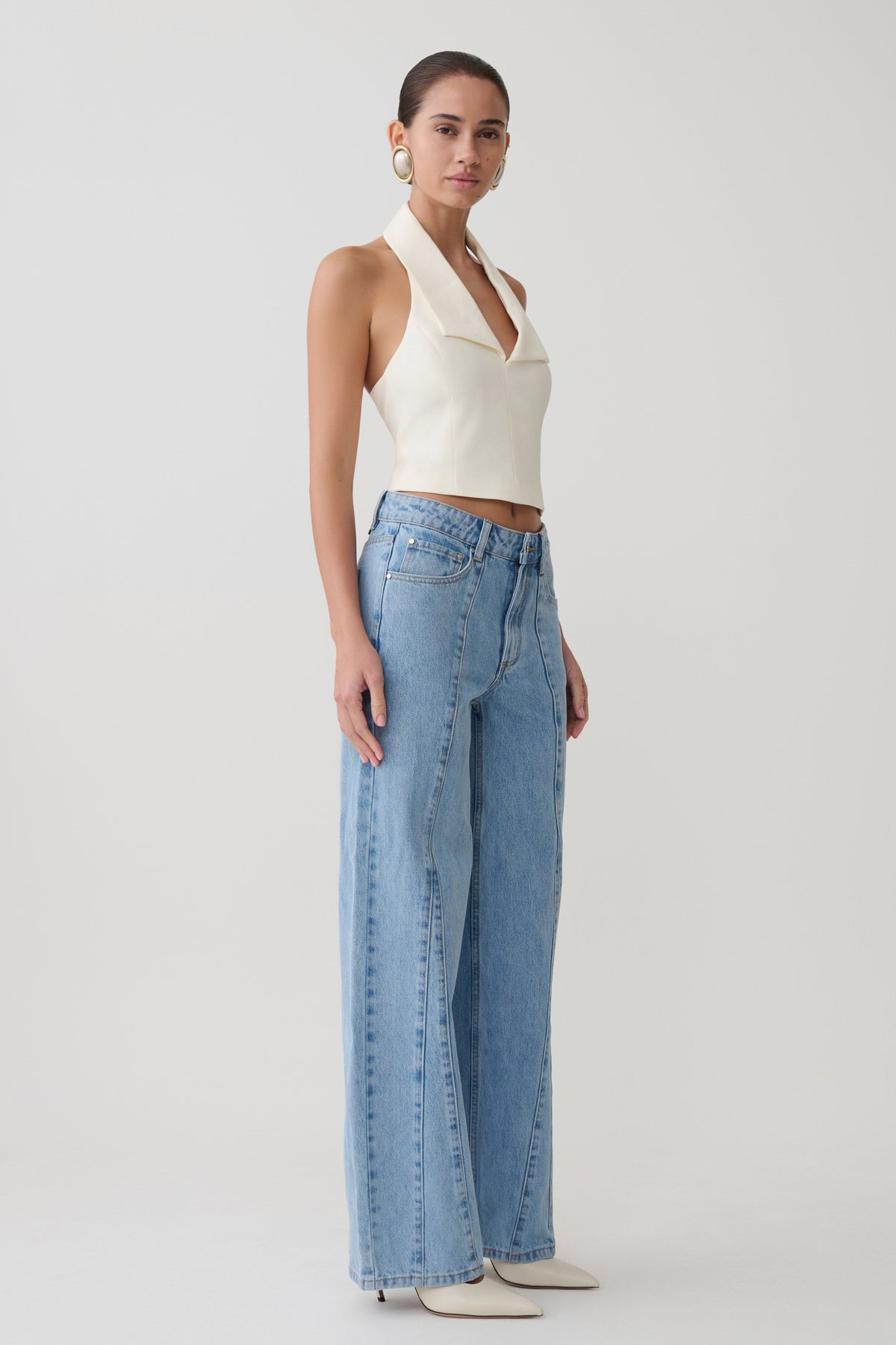 Roy Mid Bel Bol Paça Denim Jean Classic Mavi