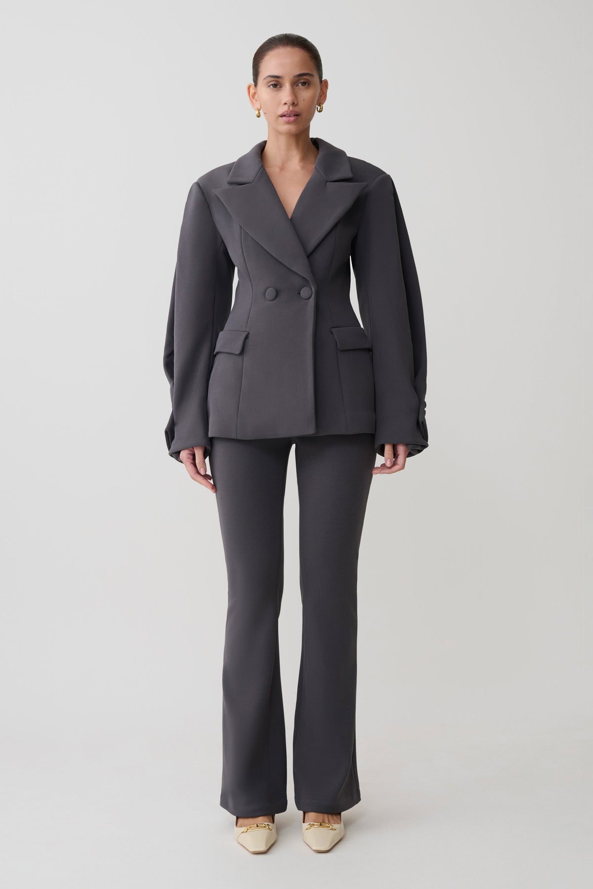 Wesley Structured Blazer Antrasit Gölge
