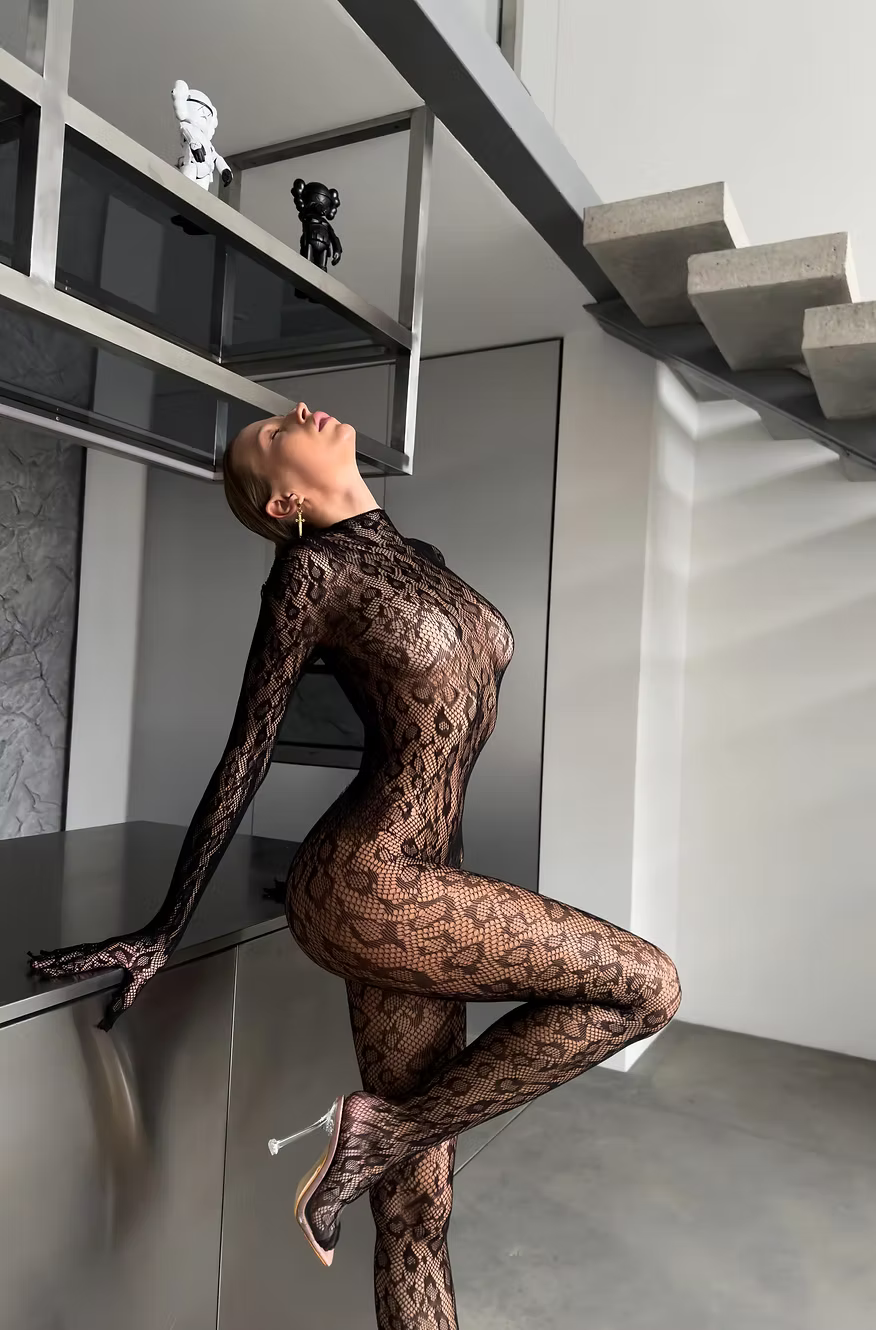 Nelly Leopar Vücut Çorabı
