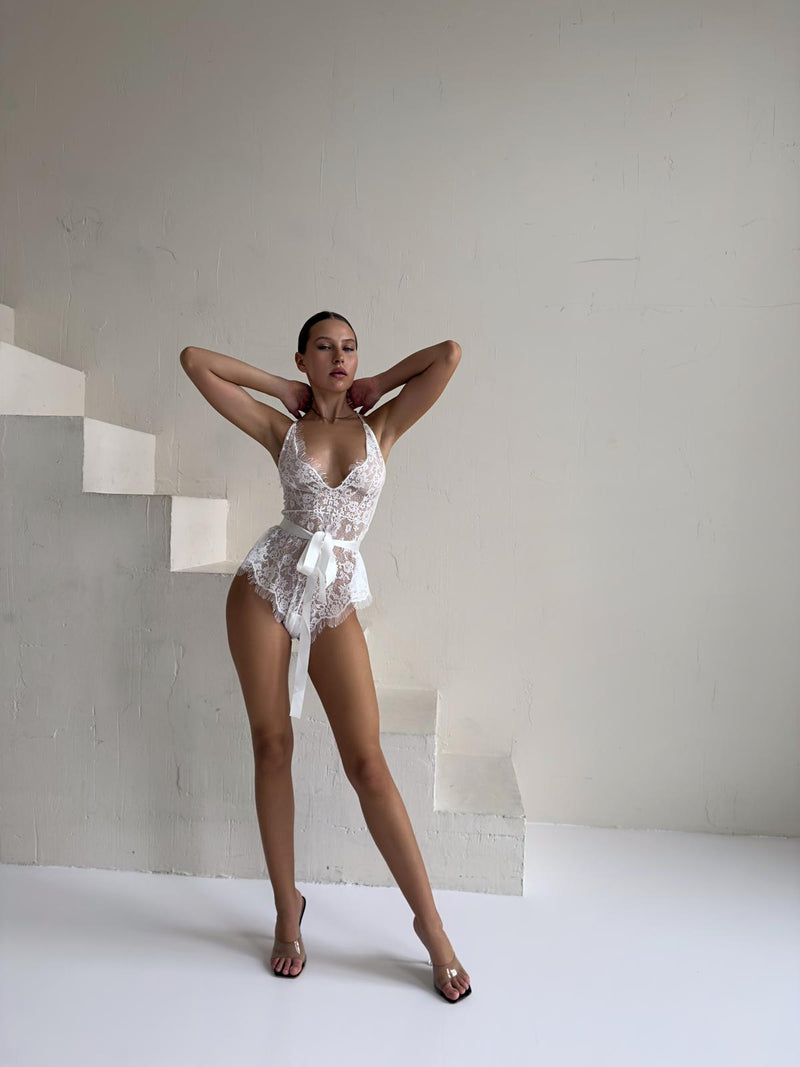 Olga Krem Bodysuit — detay 1
