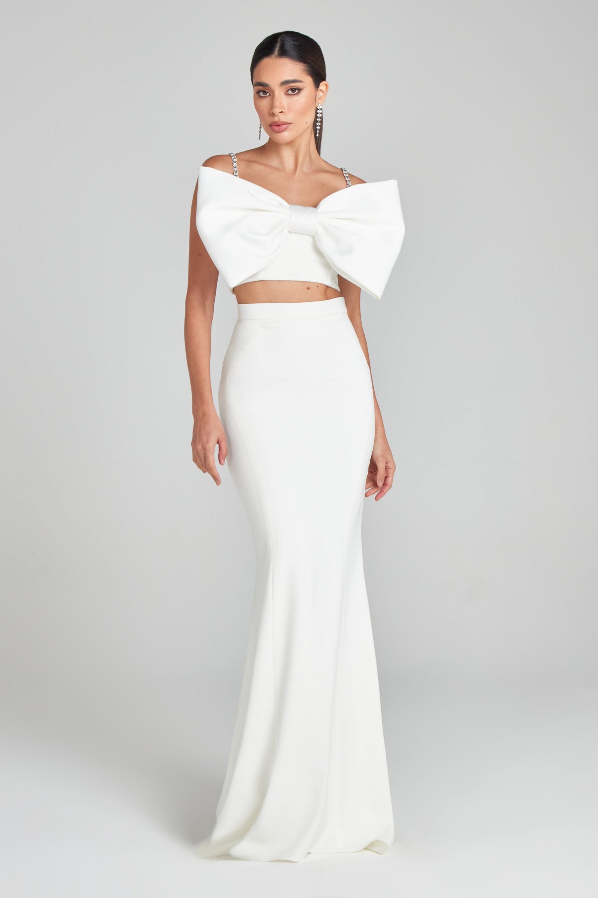 Carolina Beyaz Maxi Etek