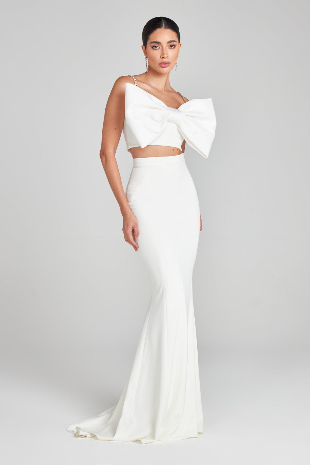 Carolina Beyaz Maxi Etek