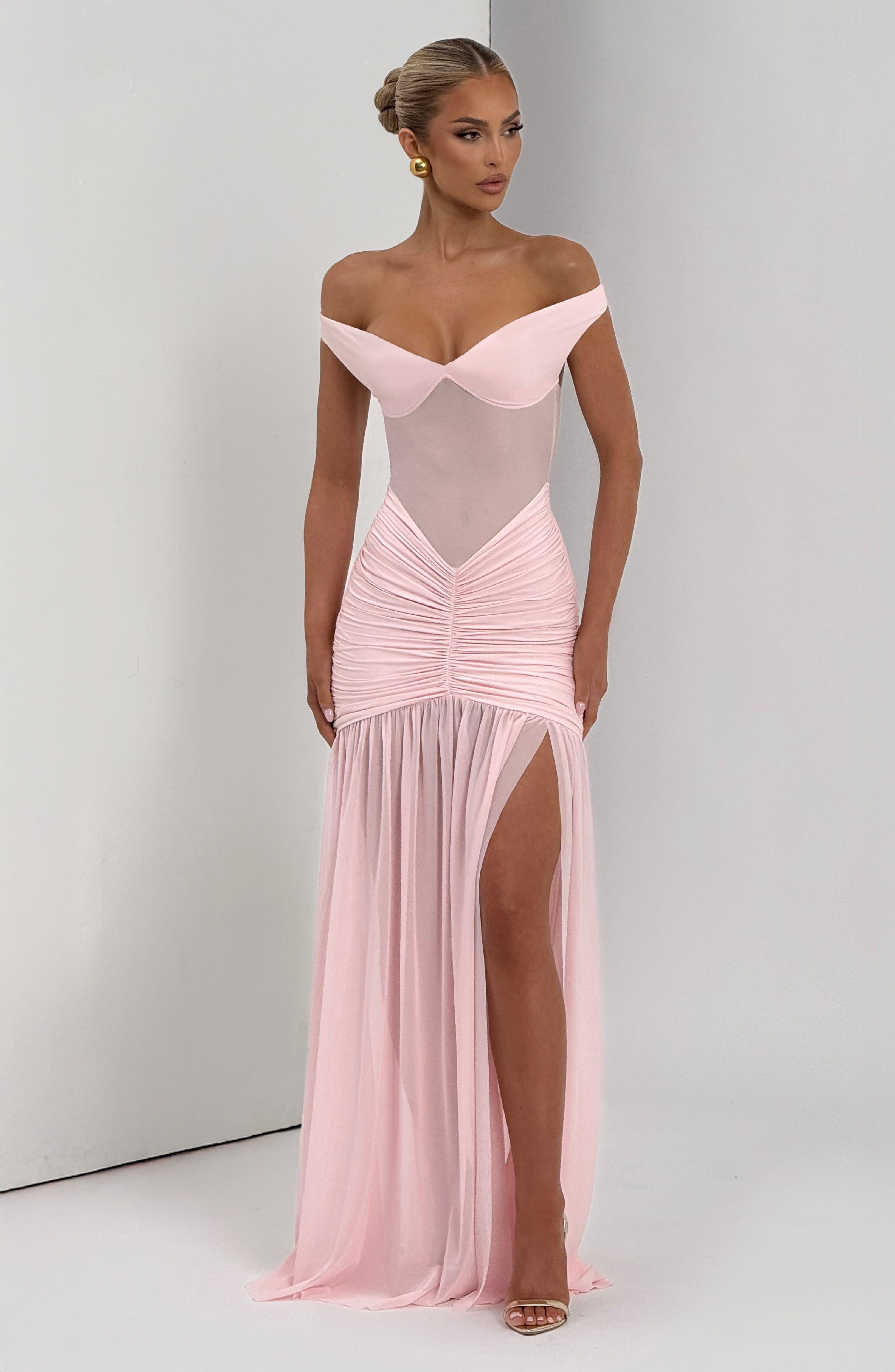 Alaia Maxi Elbise - Blush