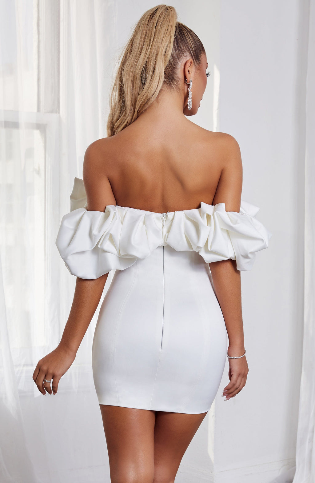 Allie Mini Elbisesi - Beyaz