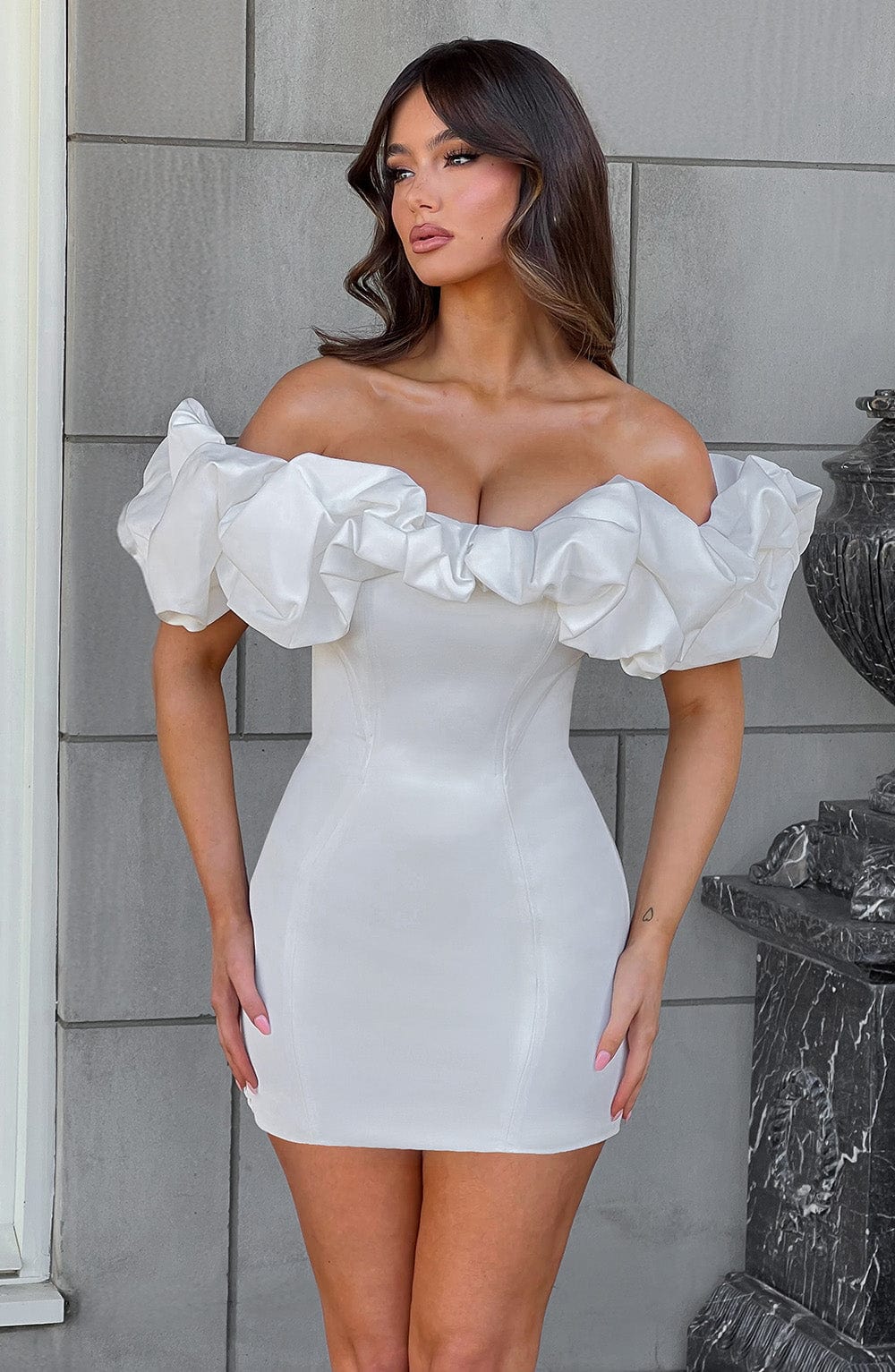 Allie Mini Elbisesi - Beyaz