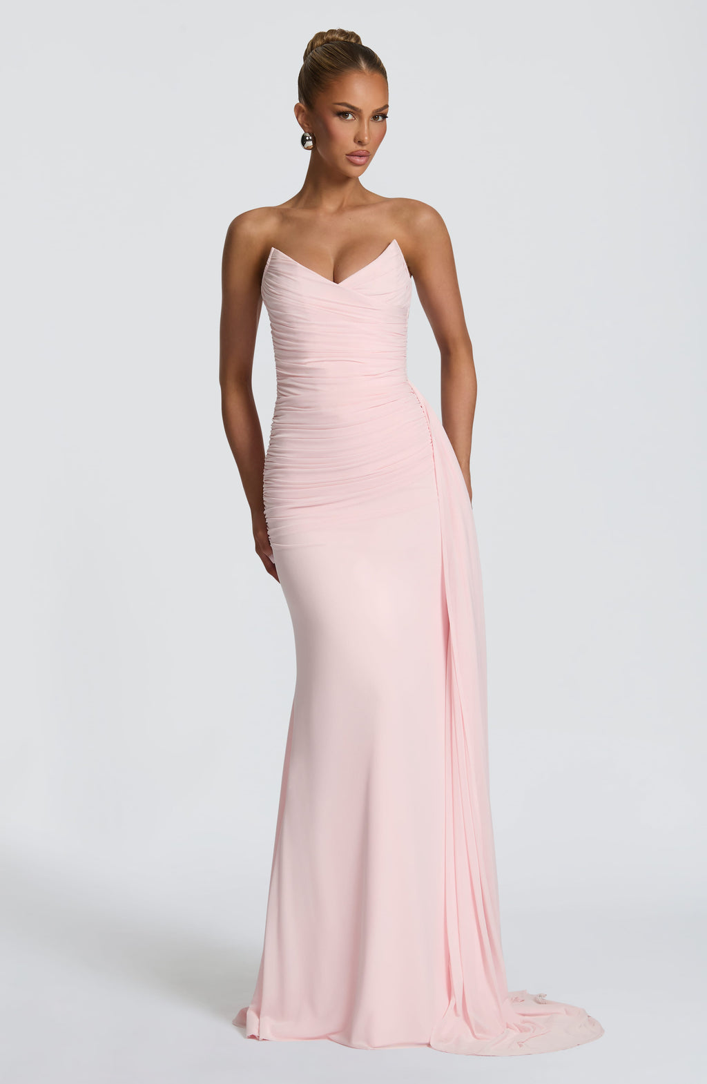 Ashika Maxi Elbise - Toz Pembe