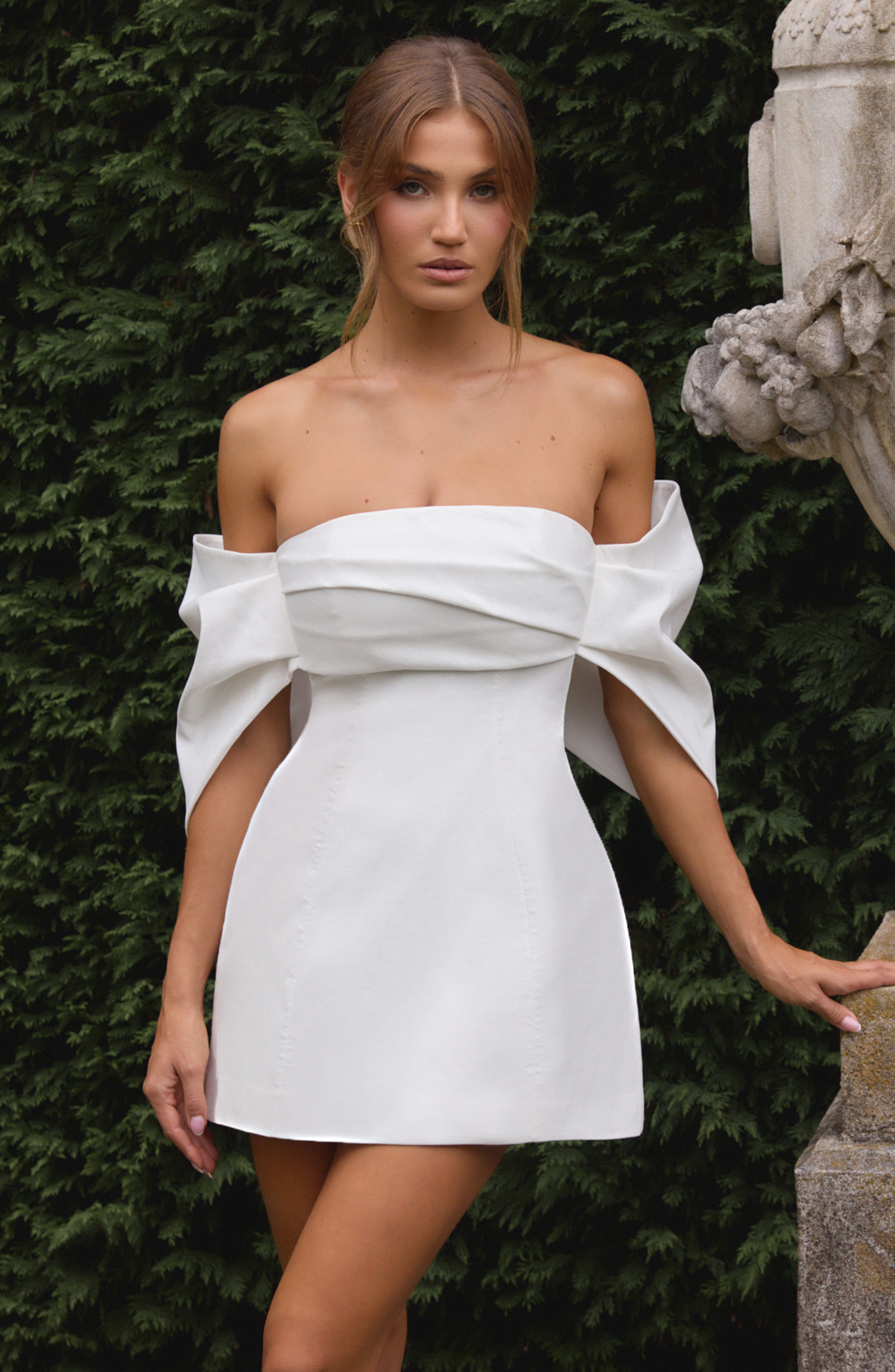 Briella Mini Elbisesi - Fildişi Rengi