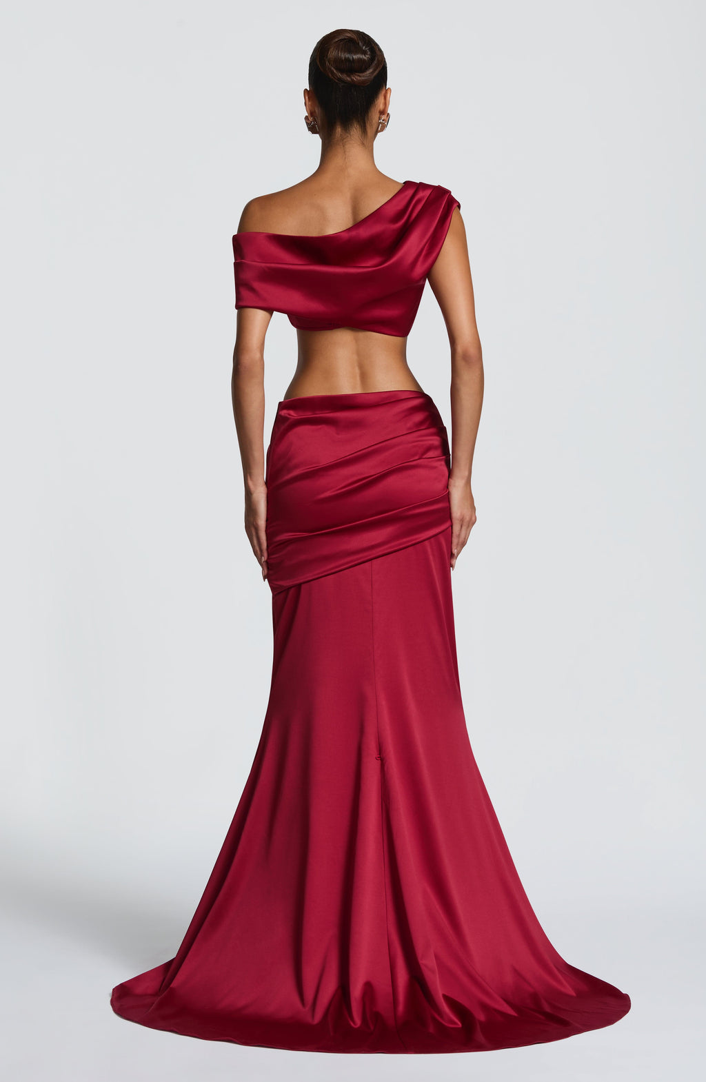 Claudette Maxi Etek Bordo