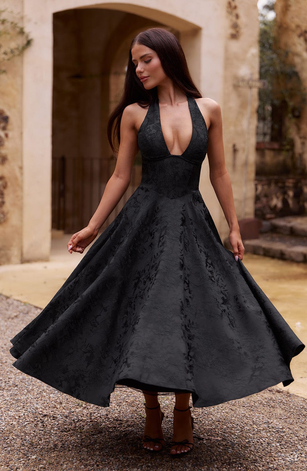 ALMIRA Vintage Midi Elbise