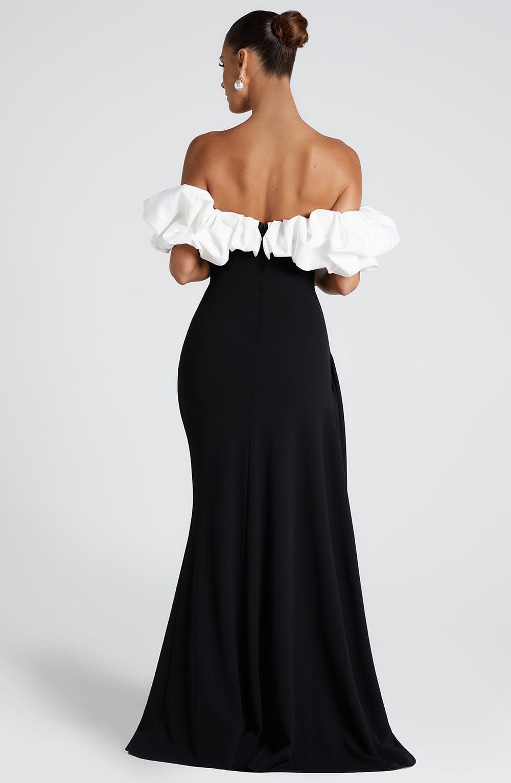 Elsie Maxi Elbise - Siyah/Beyaz