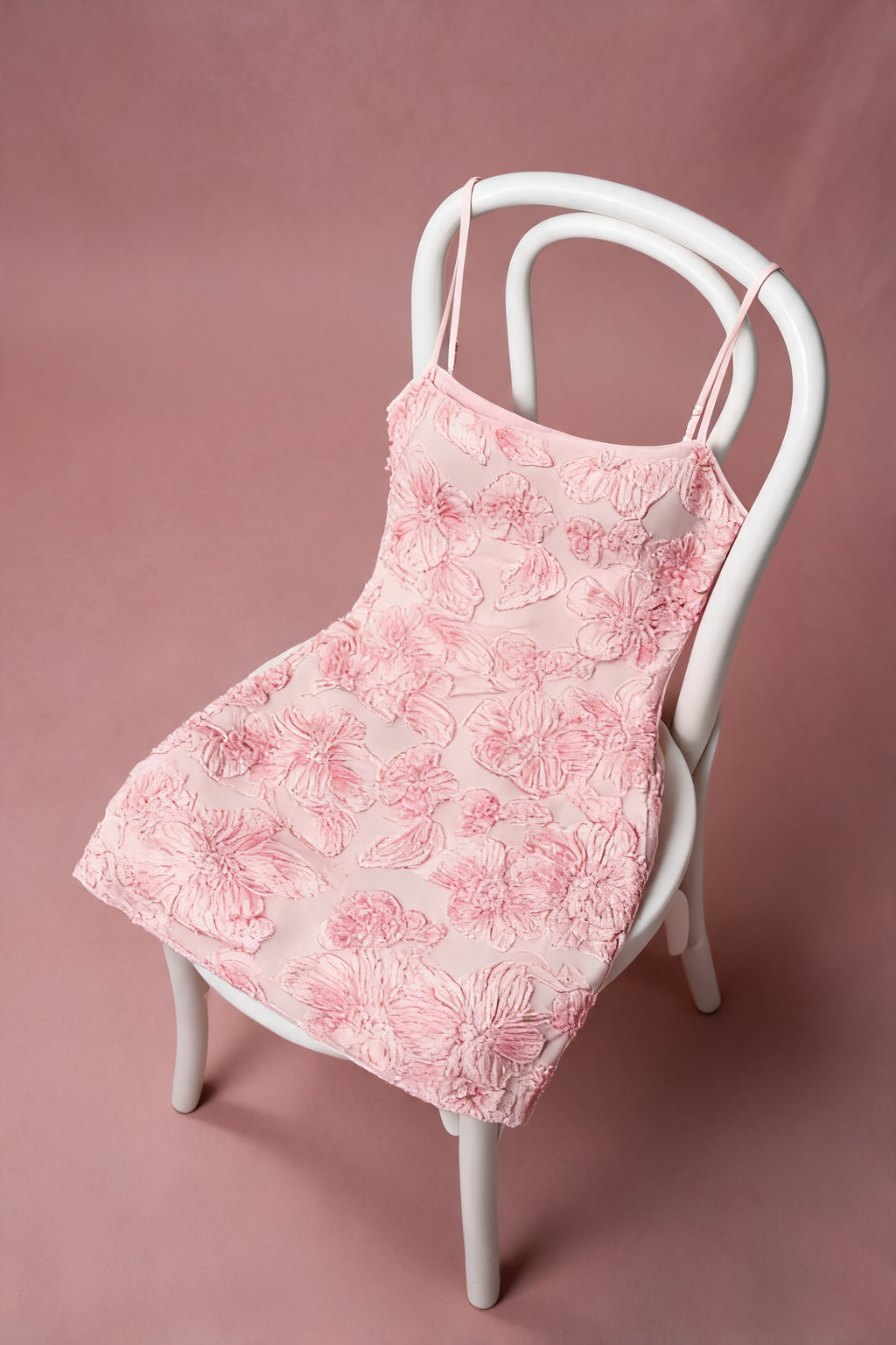 Rosé Ombre Mini Elbise