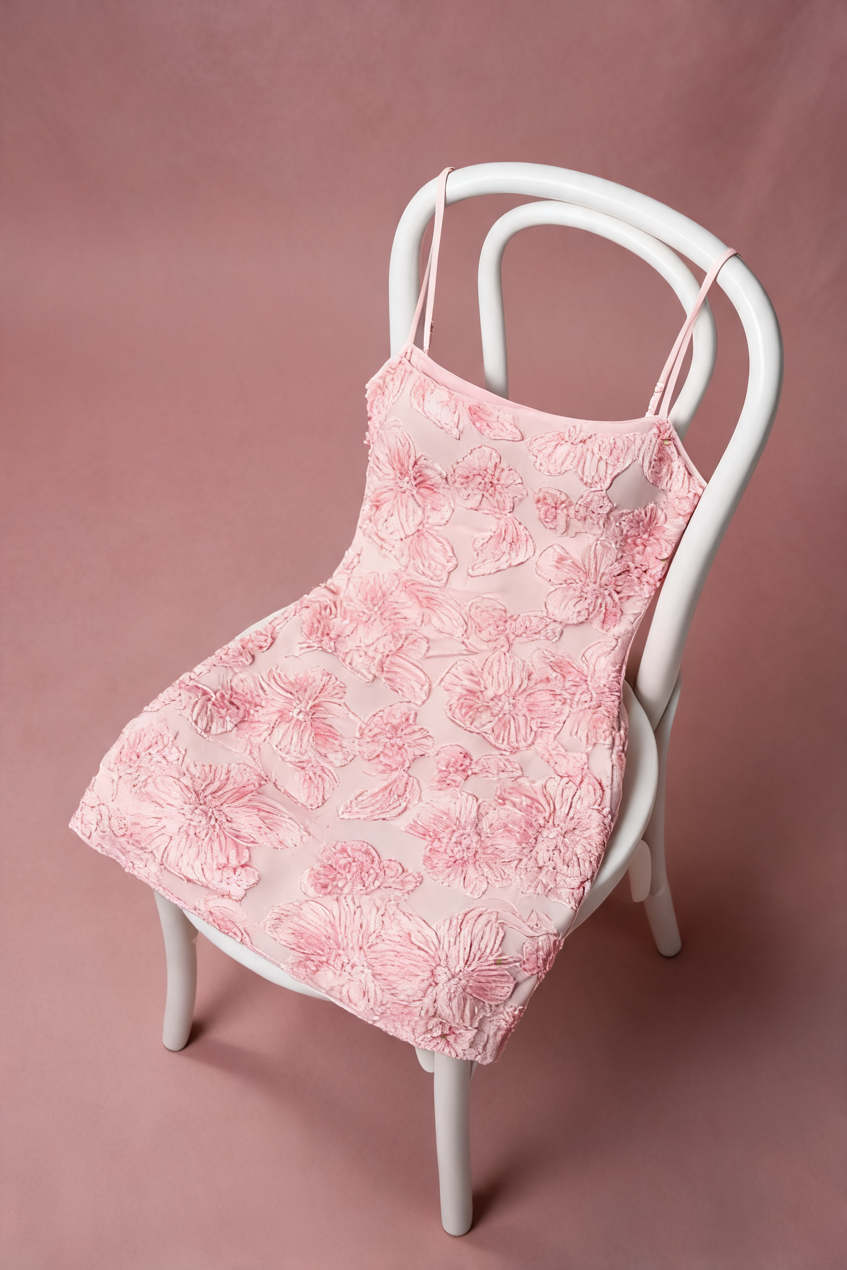 Rosé Ombre Mini Elbise