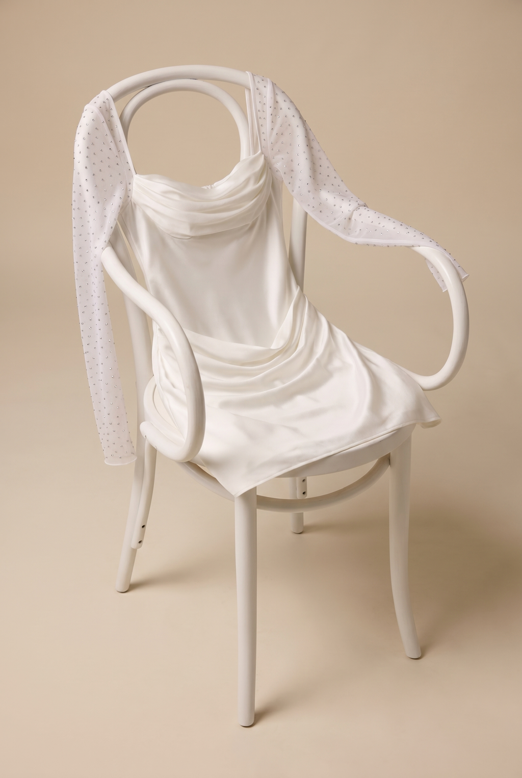 Snow Drape Mini Elbise