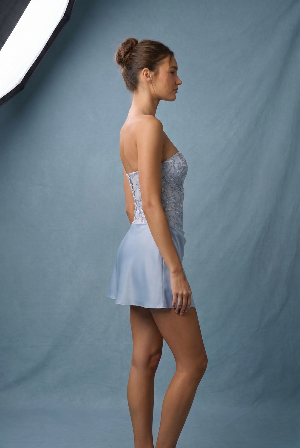 Baby Blue Mini Elbise