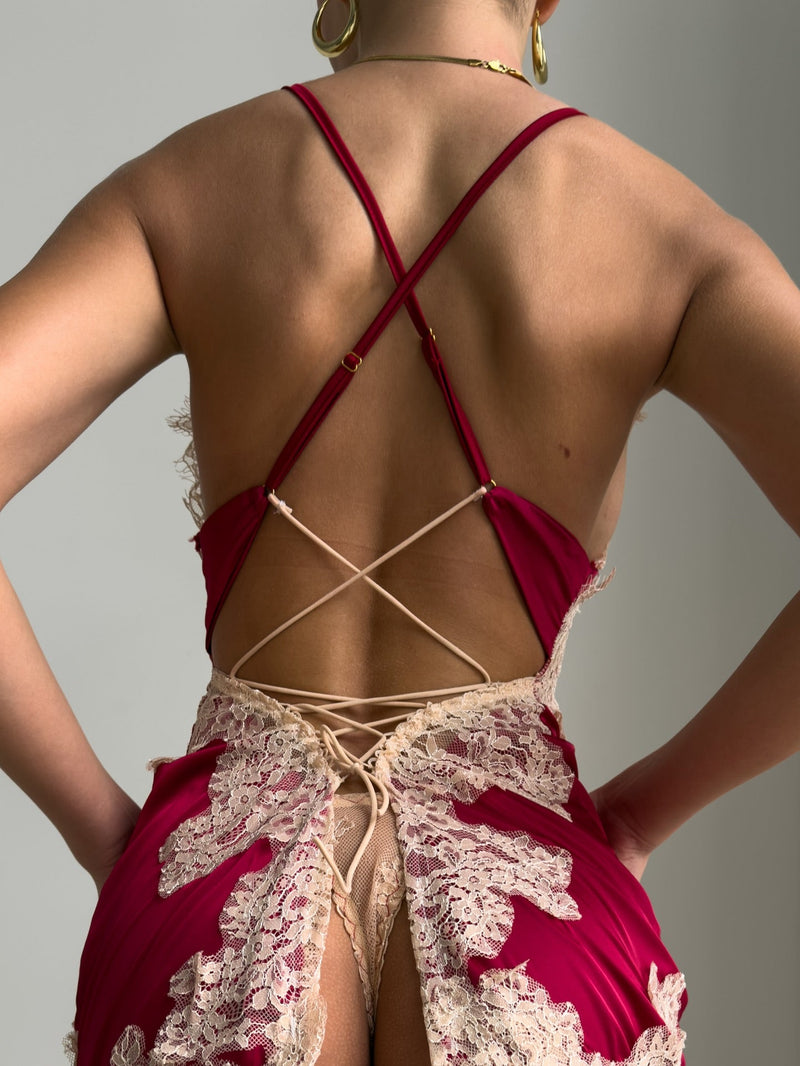 Zyra Kırmızı Premium Babydoll — detay 3